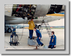 Frank Barron, Ray Fenney and Paul Robinson (kneeling)